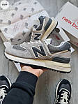 Чоловічі кросівки New Balance 574 Grey (сірі) універсальні стильні зручні спортивні кроси 1222TP топ, фото 5