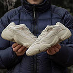 Чоловічі зимові кросівки Adidas Yeezy 500 Beige (бежеві) спортивні світлі термо кроси I1561 топ, фото 6