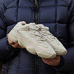 Чоловічі зимові кросівки Adidas Yeezy 500 Beige (бежеві) спортивні світлі термо кроси I1561 топ, фото 10