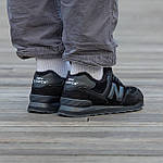 Жіночі зимові кросівки New Balance 574 Winter All Black (чорні) модні спортивні кроси на хутрі I1542 топ, фото 3
