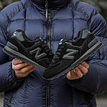 Жіночі зимові кросівки New Balance 574 Winter All Black (чорні) модні спортивні кроси на хутрі I1542 топ, фото 6