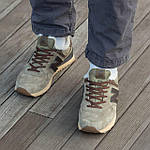 Жіночі зимові кросівки New Balance 574 Winter Haki (хакі з коричневим) практичні кроси з хутром I1544 топ, фото 3