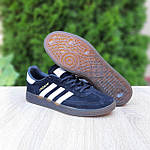 Чоловічі кросівки Adidas Spezial (чорні з білим) демісезонні короткі якісні кеди О11051 топ, фото 3