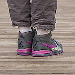 Чоловічі кросівки Nike Air Jordan Legacy Black Purple (чорні з фіолетовим і синім) кольорові високі кеди I1570 топ, фото 4