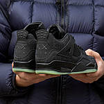 Чоловічі кросівки Nike Air Jordan Retro 4 x Kaws Black (чорні) стильні повсякденні демі кроси I1576 топ, фото 8