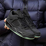 Чоловічі кросівки Nike Air Jordan Retro 4 x Kaws Black (чорні) стильні повсякденні демі кроси I1576 топ, фото 10