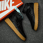 Чоловічі зимові кросівки Nike Air Force Gore-Tex (чорні) високі молодіжні кеди на платформі 1740 топ, фото 4