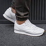 Чоловічі зимові кросівки Reebok classic (білі) низькі утеплені флісом кроси 2509 топ, фото 8