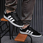 Чоловічі зимові кросівки Adidas Campus (чорні) спортивні повсякденні кроси 2514 Адідас топ, фото 9