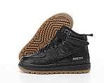 Чоловічі зимові кросівки Nike Air Force 1 Gore-Tex Winter (чорні) високі теплі кеди на хутрі К14475 топ, фото 6