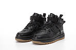 Чоловічі зимові кросівки Nike Air Force 1 Gore-Tex Winter (чорні) високі теплі кеди на хутрі К14475 топ, фото 7