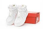 Чоловічі зимові кросівки Nike Air Force 1 Winter (білі) високі молодіжні кеди з хутром К14203 топ, фото 3