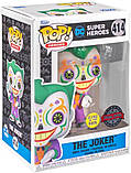 Funko POP Heroes: Dia De Los DC Джокер (світиться у темряві) #414, фото 4