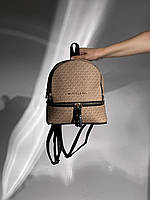 Женский подарочный городской рюкзак Michael Kors Backpack Mini Beige (бежевый) KIS12135 стильный Мишель Корс