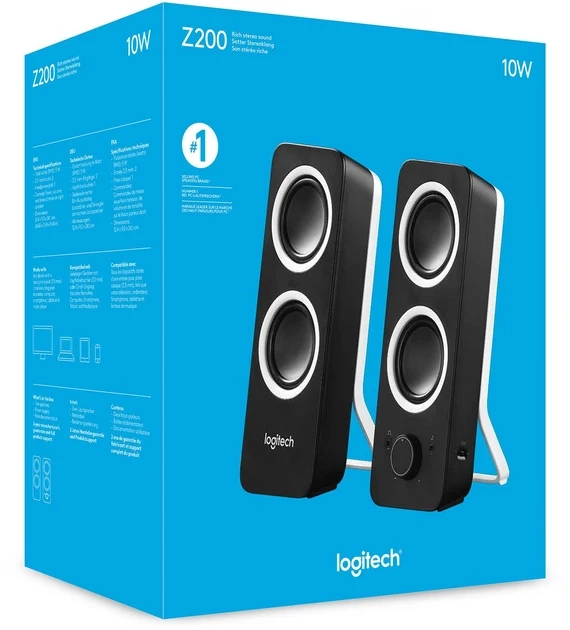 Колонки для компьютера Logitech Z-200 Midnight Акустические системы 10 Вт (Активные колонки) - фото 2 - id-p2005030684