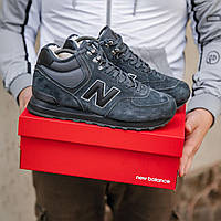 Мужские зимние кроссовки New Balance 574 Winter (серые) стильные кроссы на тёплом меху 2521 house