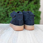 Чоловічі зимові кросівки Nike Air Force 1 (чорні) модні повсякденні форси 4035 Найктоп, фото 5