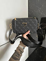 Женская сумка Guess (черная) повседневная стильная маленькая крутая сумочка Gi5155 cross