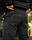 Штани зимові Хантер Софтшелл чорні утеплені термофліс, фото 5