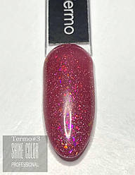 Термо гель-лак червоний TERMO Shine Color №3