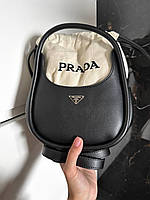 Жіноча сумка Prada Mini (чорна) маленька молодіжна стильна сумочка torb55413 cross