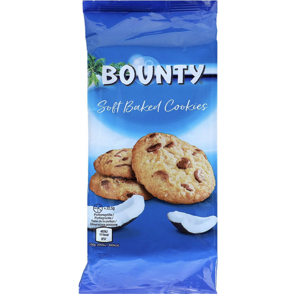 Bounty Soft Baked Cookies Печиво з шоколадом і кокосом 180g