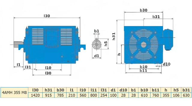 електродвигун 4АМН355М8