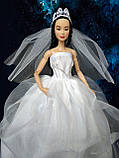 Одяг для ляльок Барбі Barbie - весільне вбрання сукня і фата, фото 2