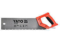 Ножівка по ПВХ матеріалу і пластику YATO загальна l= 440 мм, полотно l= 350 мм, 17 зубів/1" [12/48] E-vce -