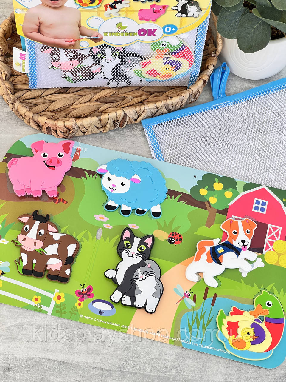 Набор игрушек на присосках для купания Fixi Kinderenok "Любимая ферма" - фото 2 - id-p1806953650