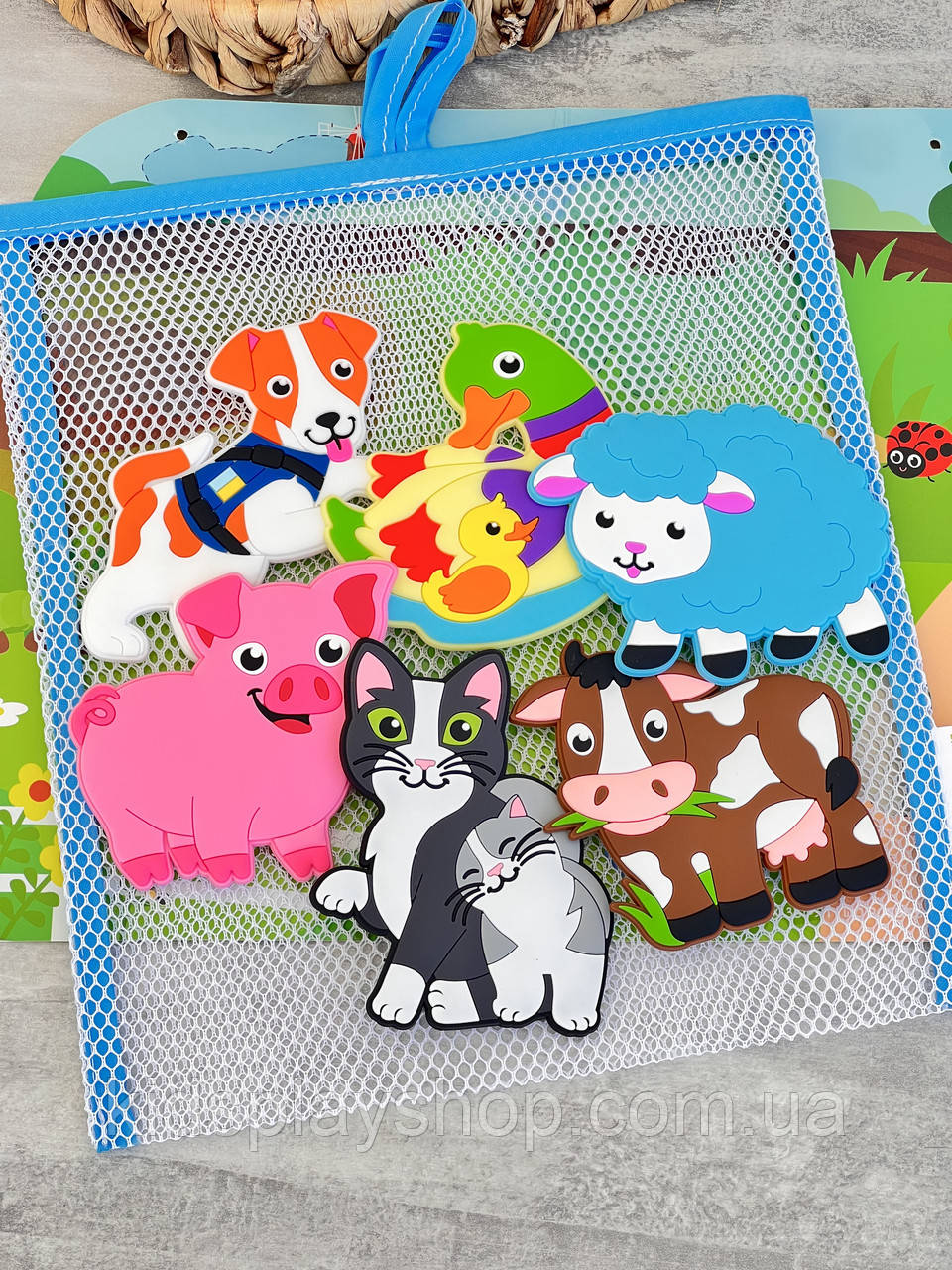 Набор игрушек на присосках для купания Fixi Kinderenok "Любимая ферма" - фото 3 - id-p1806953650