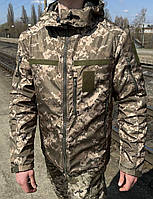 Тактическая куртка пиксель с капюшоном Omni-Heat