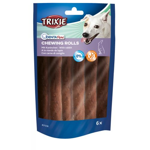 Ласощі для собак Trixie (Тріксі) Denta Fun паличка для чищення зубів з кроликом 12 см, 6 шт