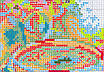 Набір для вишивання за нанесеною на канву схемою "Blue plant". AIDA 14CT printed 34*33 см, фото 9