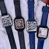 Гібридний (Кварц + механічний хронограф) годинник із сапфіровим склом Pagani Design PD-1725 Silver-Black, фото 8