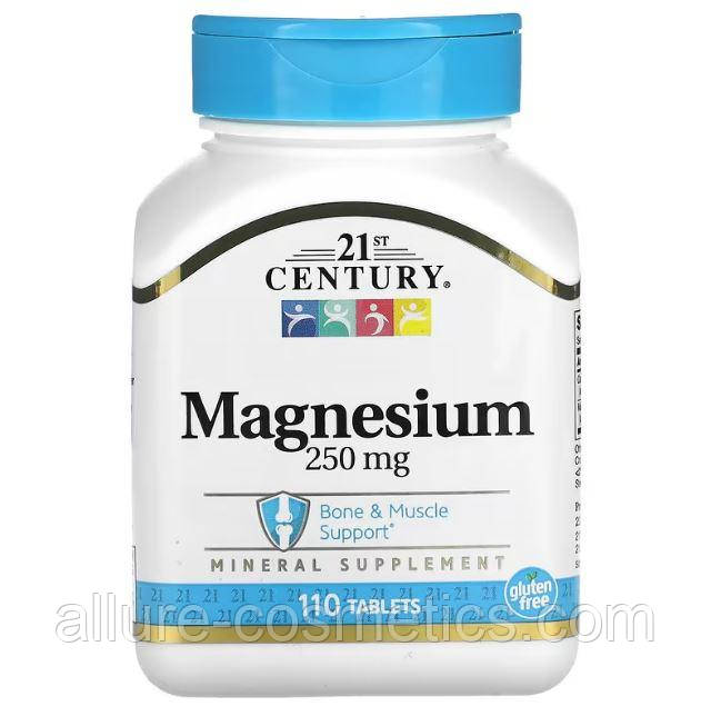Магній 21st Century Magnesium 250 мкг 110 вегетаріанських капсул