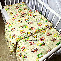 Комплект детское теплое синтепонове одеяло и подушка в кроватку ребенка