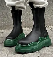 Ботинки Bottega Veneta Black Green 36