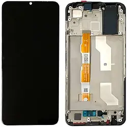 Дисплей Vivo Y21/Y21s/Y33s модуль у зборі (екран та сенсор) з рамкою, оригінал, Чорний