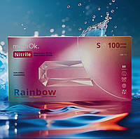 Перчатки нитриловые разноцветные, Mediok/AMPri Rainbow 4г, (100 шт/уп) S