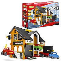 Игрушечный домик для детей "Play house" авто-сервис, автомобильная мастерская, 37 см x 30 см