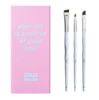 Oko, Набор кисточек "Your Art is a Mirror of Your Soul" (№1,2,5)