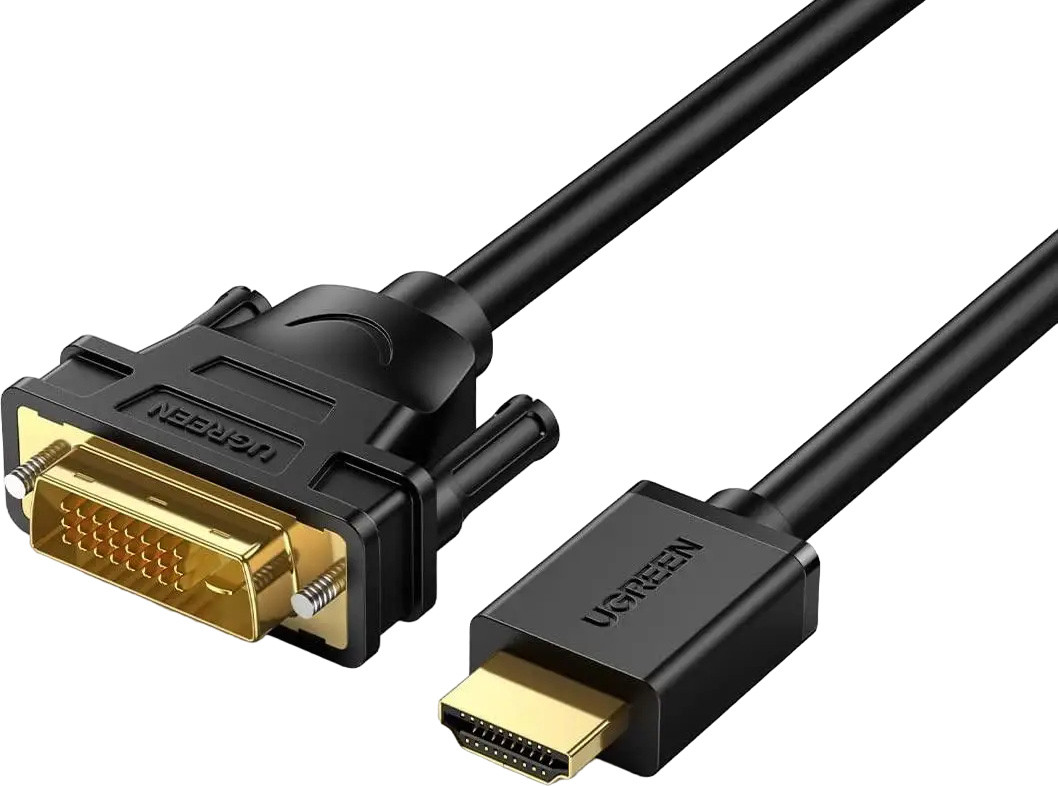Кабель DVI на HDMI converter UGREEN Bi-directional Cable (2m, HDMI 1.4, Full HD 60Hz). Black, фото 1