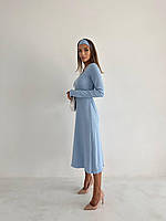 Жіноче ніжне приталенне плаття зі шнуровкою на спині (Норма), фото 5
