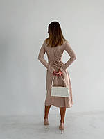 Жіноче ніжне приталенне плаття зі шнуровкою на спині (Норма), фото 3