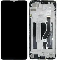 Дисплей ZTE Blade V40 Vita модуль у зборі (екран та сенсор) з рамкою, оригінал, Чорний