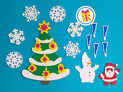 "Веселе Різдво", іграшки з фетру на липучках до розвивальних наборів Wonderwall®, 25 елементів
