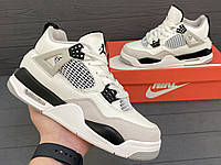 Женские зимние кроссовки Nike Air Jordan 4 Retro High Найк Аир Джордан 4 Ретро Белые White Новая коллекция!