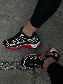 Кросівки чоловічі чорні Salomon XT-6 Adv Black Red White LAB (14188)