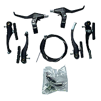 Комплект гальм V-brake з гальмівними ручками чорний Китай